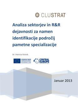 Analiza sektorjev in R&R dejavnosti za namen