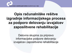 Informacijski sistem na področju zaposlitvene rehabilitacije