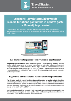 TravelStarter - BTPS - Banka Turističnih Priložnosti Slovenije