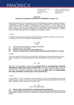 Predlog sprememb zadruznih pravil