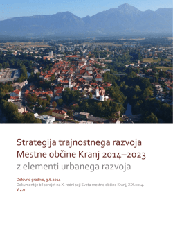 strategija trajnostnega razvoja mestne občine kranj 2008