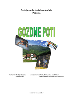 Gozdne poti.pdf - Srednja gozdarska in lesarska šola Postojna