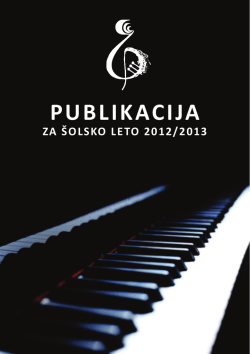 2012/2013 - Glasbena šola Ribnica