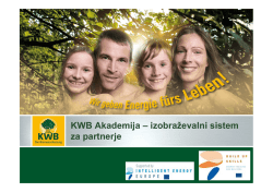 Tomaž Rifelj, KWB - Build Up Skills Slovenija