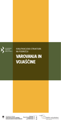 Kvalifikacijska struktura na področju varovanja in vojaščine