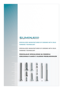 SPECIALIZED MANUFACTURER OF SCREWS WITH