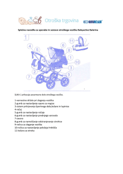 Splošna navodila za uporabo in sestavo otroškega vozička