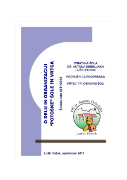 Publikacija šole in vrtca (2011/2012)