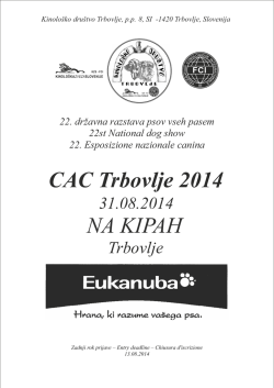 CAC Trbovlje 2014 NA KIPAH - kinološko društvo trbovlje