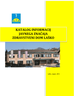 Katalog - Zdravstveni dom Laško
