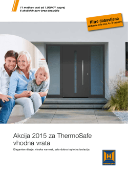 Akcija vhodnih vrat ThermoSafe 2015