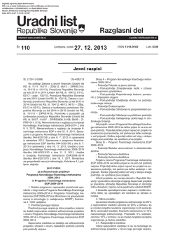 R110  - Uradni list Republike Slovenije