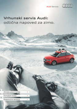 Vrhunski servis Audi: odlična napoved za zimo.