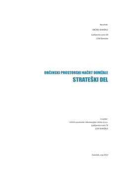 Odlok - strateški del