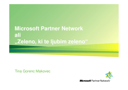 Microsoft Partner Network ali „Zeleno, ki te ljubim - DISS