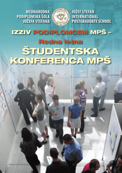 ŠTUdeNTSKA - International Postgraduate School Students