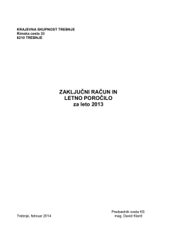 ZR-LP-2013 - Krajevna skupnost Trebnje