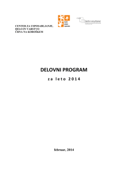 Delovni program 2014 - CUDV Črna na Koroškem