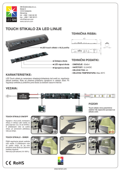 Touch stikalo + dimer 12-24Vdc specifikacija