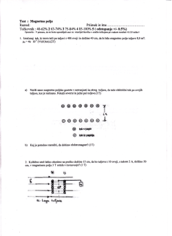 Fizika v 3. letniku gimnazije: test iz magnetnega polja B