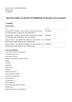 delovni zvezki - OŠ dr. Franceta Prešerna Ribnica