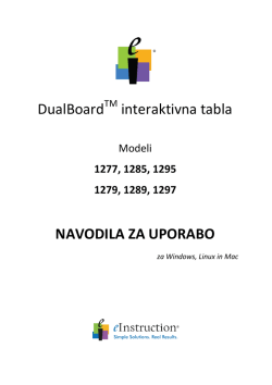 DualBoard interaktivna tabla NAVODILA ZA