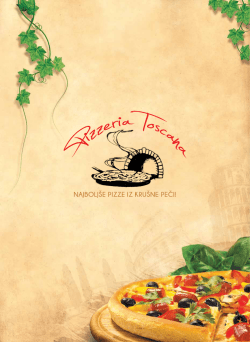 ogled celotne ponudbe - Pizzeria in restavracija Toscana Maribor