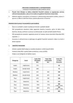 Pravilnik o sofinanciranju perspektivnih plavalcev PKO