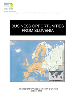 BUSINESS OPPORTUNITIES FROM SLOVENIA