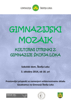 Plakat in program - Gimnazija Škofja Loka