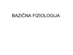 BAZIČNA FIZIOLOGIJA