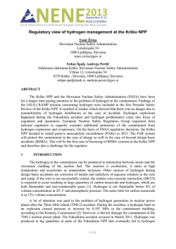1103 Regulatory view of hydrogen management at the Krško NPP