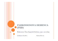 PARKINSONOVA DEMENCA (PDD)