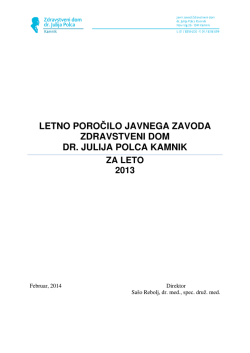 Letno poročilo 2013 (pdf)