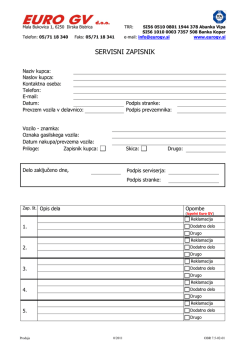 servisni obrazec