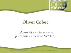 Oliver Čobec - Oliver Turizem