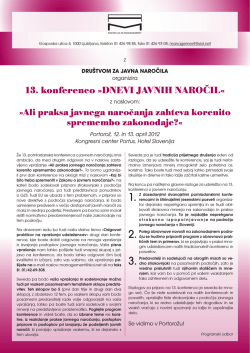 13. Konferenca "DNEVI JAVNIH NAROČIL (v PDF formatu)