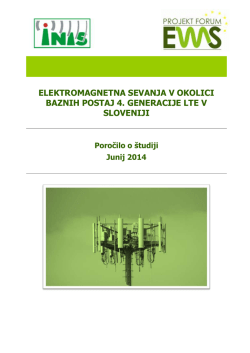 raziskave o EMS baznih postaj 4. generacije LTE v Sloveniji