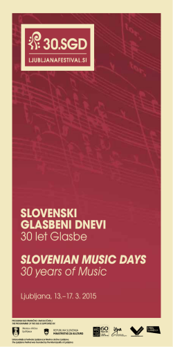 SLOVENSKI GLASBENI DNEVI 30 let glasbe