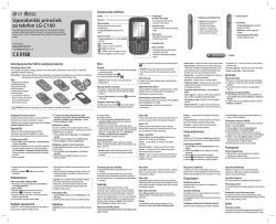 Uporabniški priročnik za telefon LG-C100