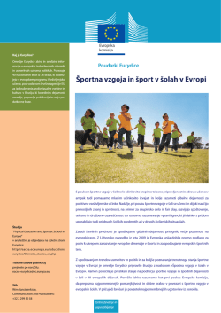 Športna vzgoja in šport v šolah v Evropi - EACEA