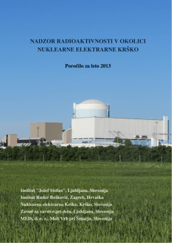 Meritve radioaktivnosti v okolici NEK - 2013