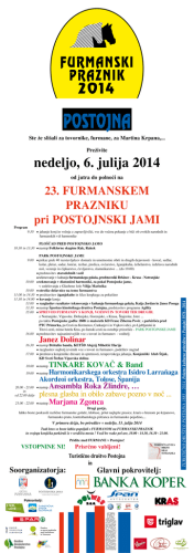 FURMANSKI PRAZNIK 2014 - Turistično društvo Postojna