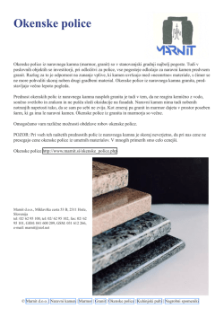 Okenske police - Marmor Granit Marnit