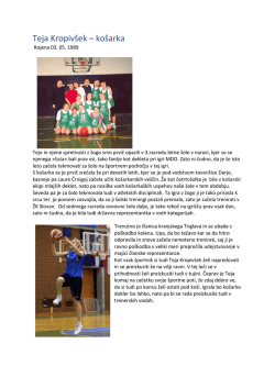Teja Kropivšek – košarka