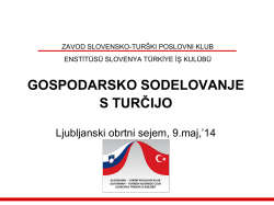 gospodarsko sodelovanje s turčijo - Slovenian