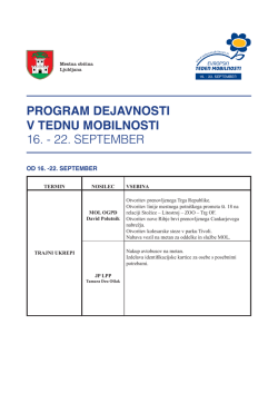 Ljubljana - Evropski teden mobilnosti 2014