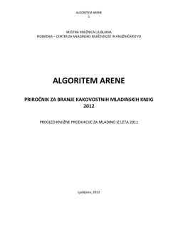 ALGORITEM ARENE - Društvo Bralna značka Slovenije