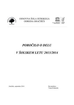 Poročilo o realizaciji LDN šola 2013/14