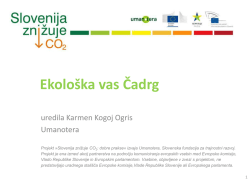 Ekološka vas Čadrg - Slovenija znižuje CO2